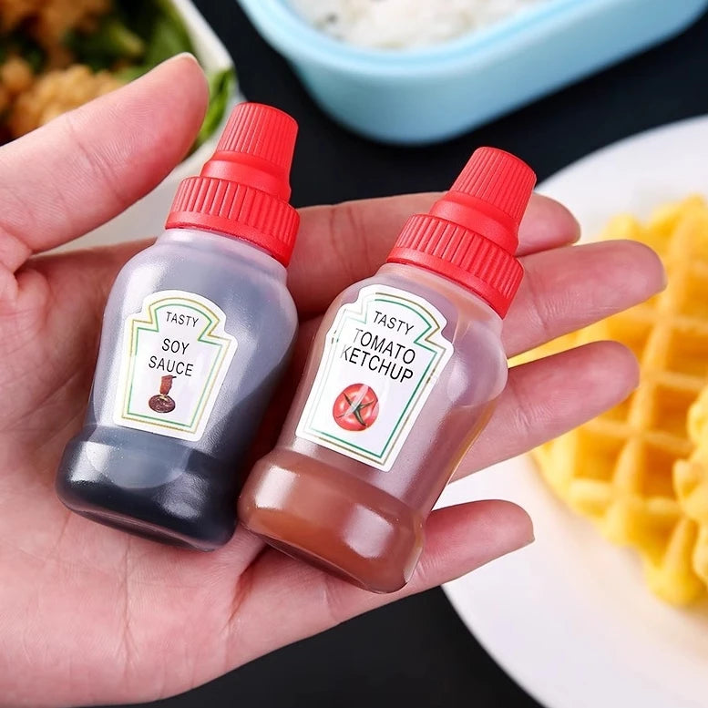 Mini Tomato Ketchup Bottle Portable Small Sauce Container Salad Dressing Pantry S For Bento Box Household Plastic Gravy Boat