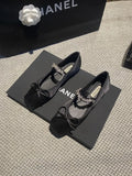 Square Toe Flat Shoes for Women Rhinestone Spring Autumn 2025 New Ballet Shoes Mary Jane Shoes for Women Big Size 42 43 44