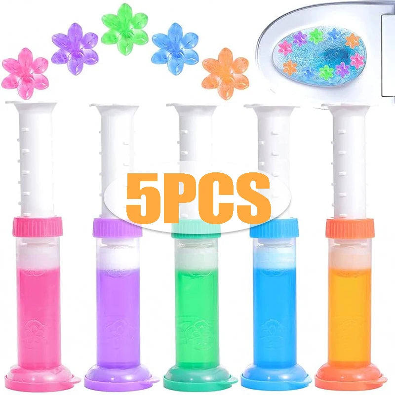 Toilet Gel 1Pc/12 Count Toilet Bowl Gel Stamp 6 Kinds Of Scent Toilet Cleaner Gel Stamp Kit Air Freshener Flower Fragrance