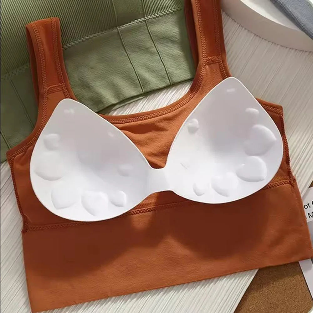 1PCBreathable Sports Bra Anti-Sweat Fitness Top Women Seamless Yoga Bra Shockproof Crop Top Push Up Sport Bra Gym Workout Top