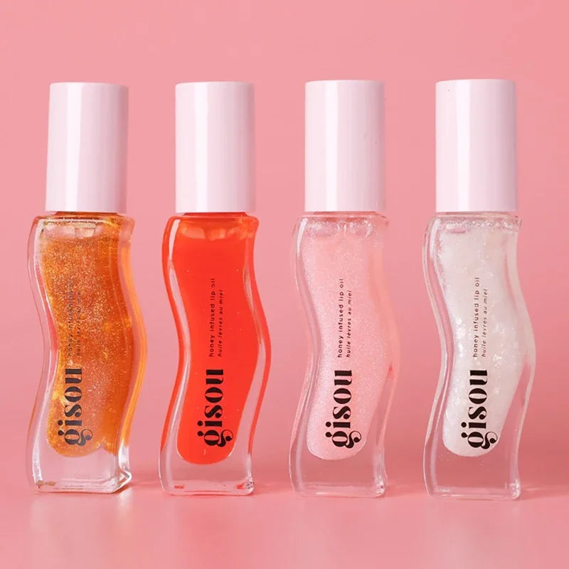 2025 Original Gisou Honey Watermelon Strawberry Essence Lip Oil Moisturizing Reduce Lip Lines Exfoliating Liquid Lip Gloss Care
