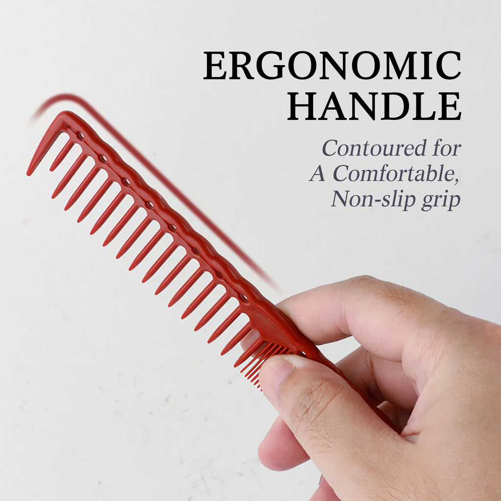 2pcs Set Professional Barbershop Hairdressing Dense Teeth Comb Anti-Static Edge Corner Comb Flat Haircut Styling Trimming Tools