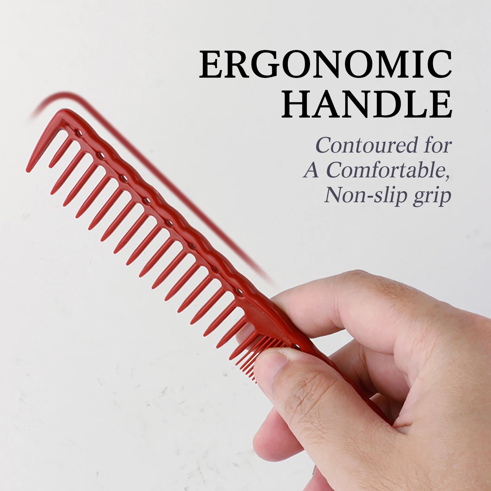 2pcs Set Professional Barbershop Hairdressing Dense Teeth Comb Anti-Static Edge Corner Comb Flat Haircut Styling Trimming Tools