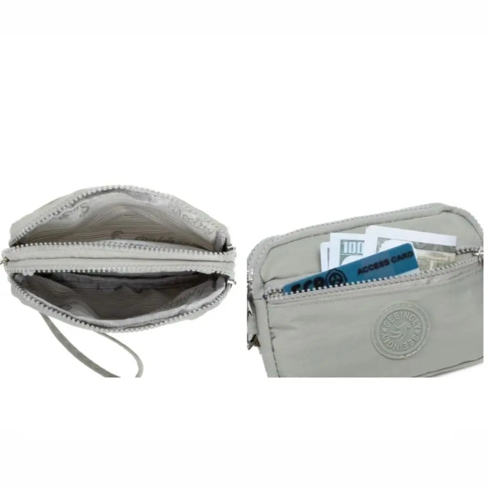 Waterproof Double Layers Zipper Coin Bags Purse Large Capacity Wallet Pouch Card Holder Bank ID Credit Card Keys  Storage Bags
