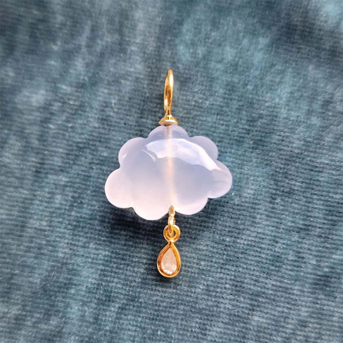 Stainless steel new color cloud pendant accessories DIY gold-plated color preservation