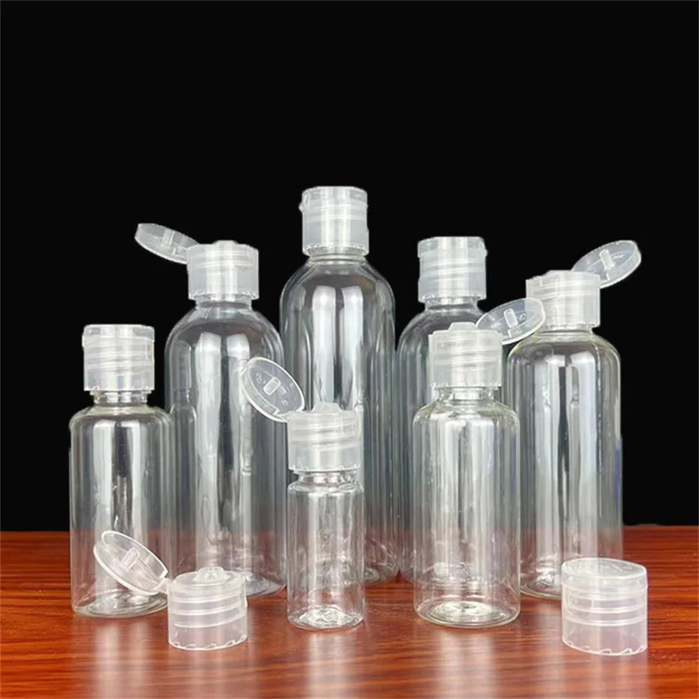 10-100ml Travel Bottles Refillable Transparent Plastic Bottle Empty Shampoo Dispenser Multi-use Travel Container For Cosmetics