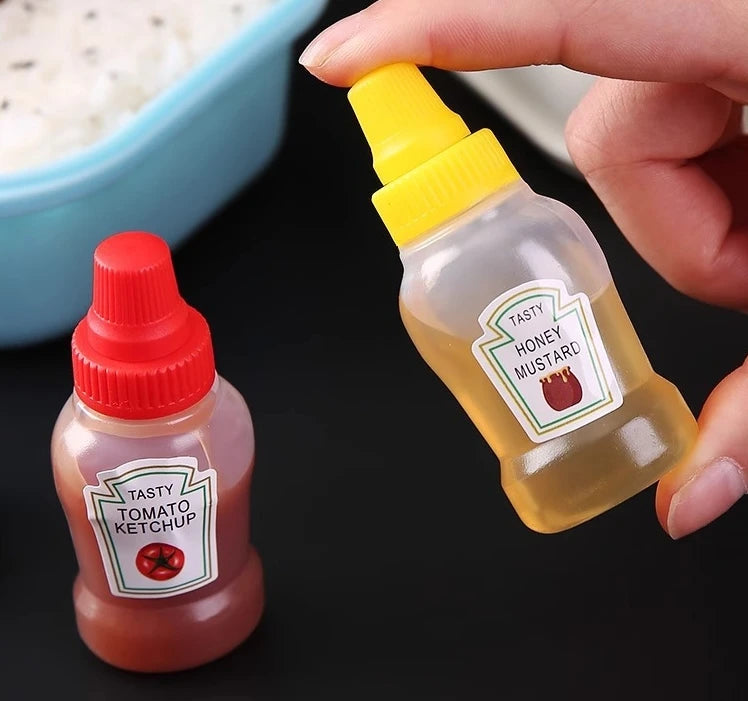 Mini Tomato Ketchup Bottle Portable Small Sauce Container Salad Dressing Pantry S For Bento Box Household Plastic Gravy Boat