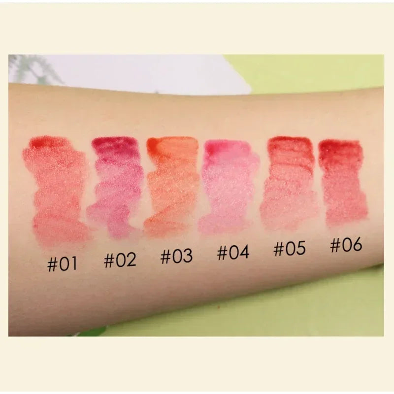 6Pcs Water Glow Jelly Moisturizing Lip Gloss Set Transparent Lip Glaze Oil Hydrating Lip Plumper Liquid Lipstick Lips Cosmetic
