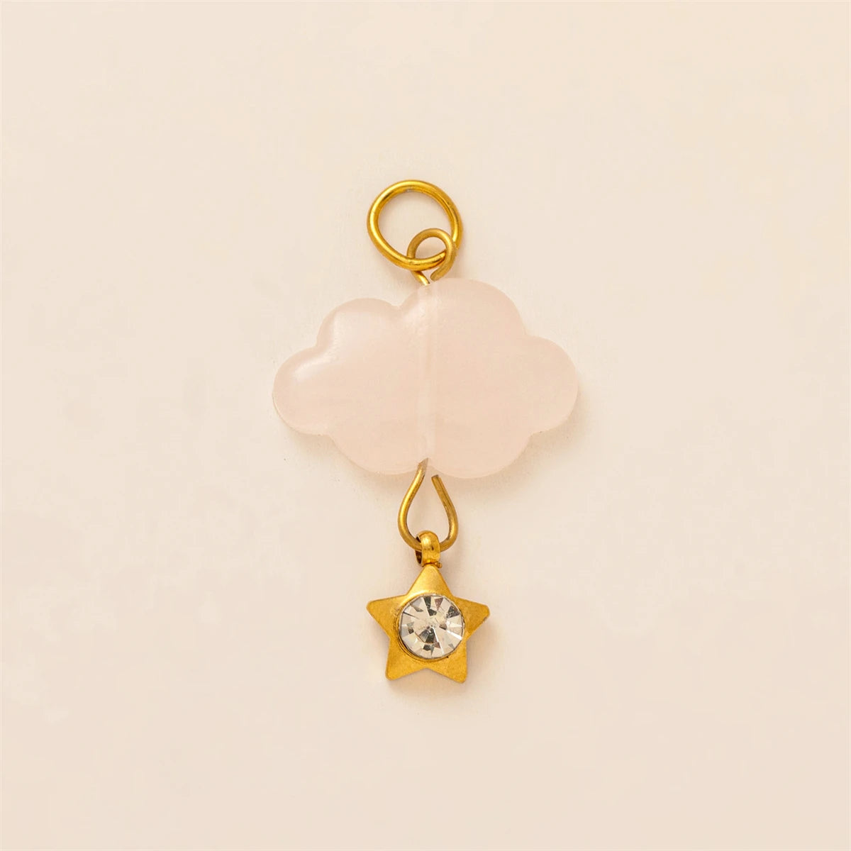 Stainless steel new color cloud pendant accessories DIY gold-plated color preservation