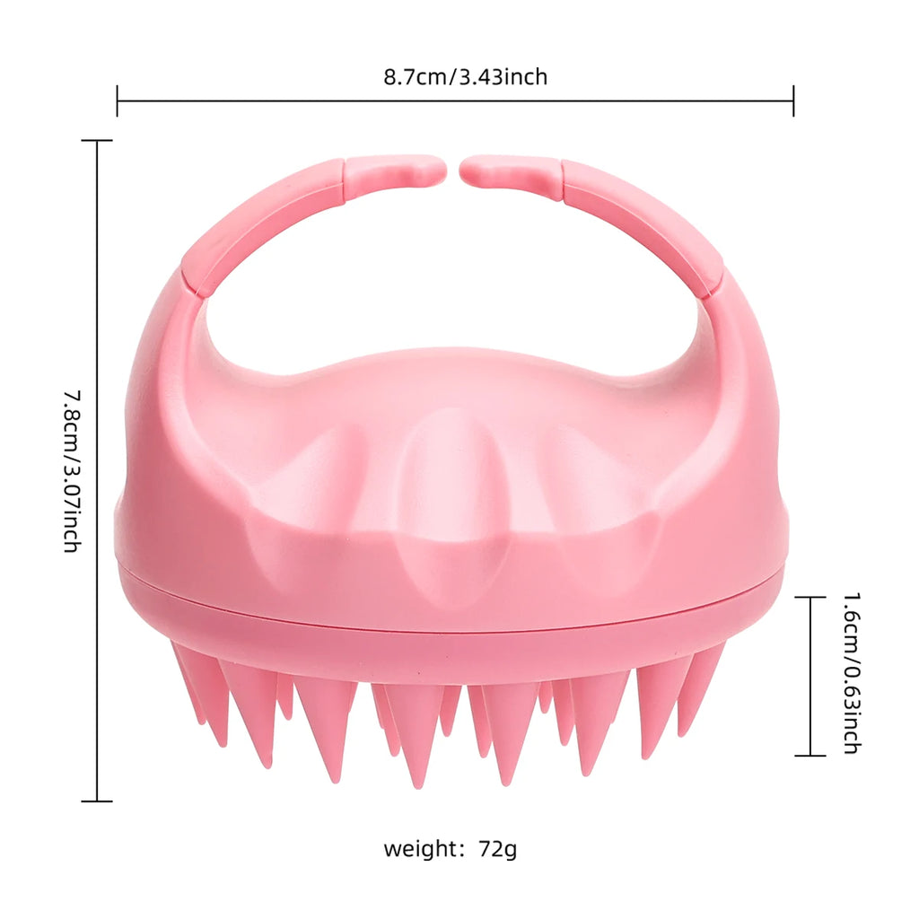 Silicone Scalp Massager - Deep Cleansing Shampoo Brush for Itchy Scalp & Professional Hair Care | Essential Oil Shampoo Comb