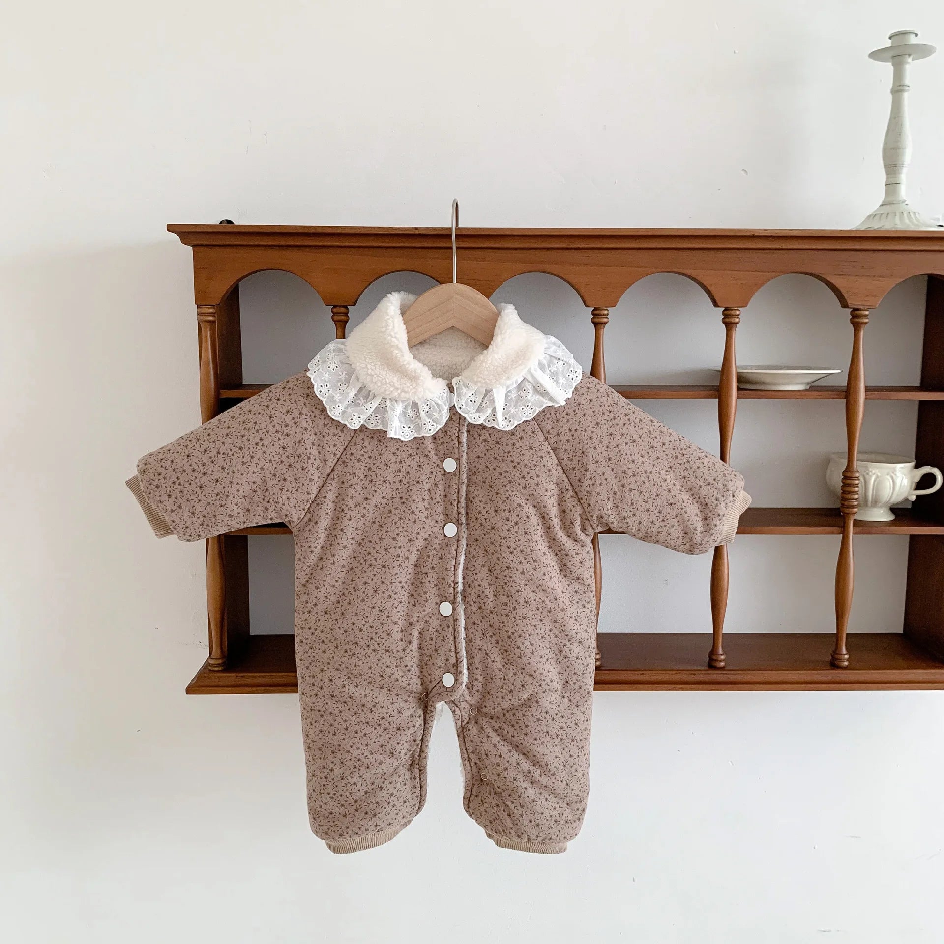 2025 Winter Plush Thicken Baby Romper Toddler Girls Boys Jumpsuit One-Pieces Bodysuits Baby Padded Thickened Crawling Suit