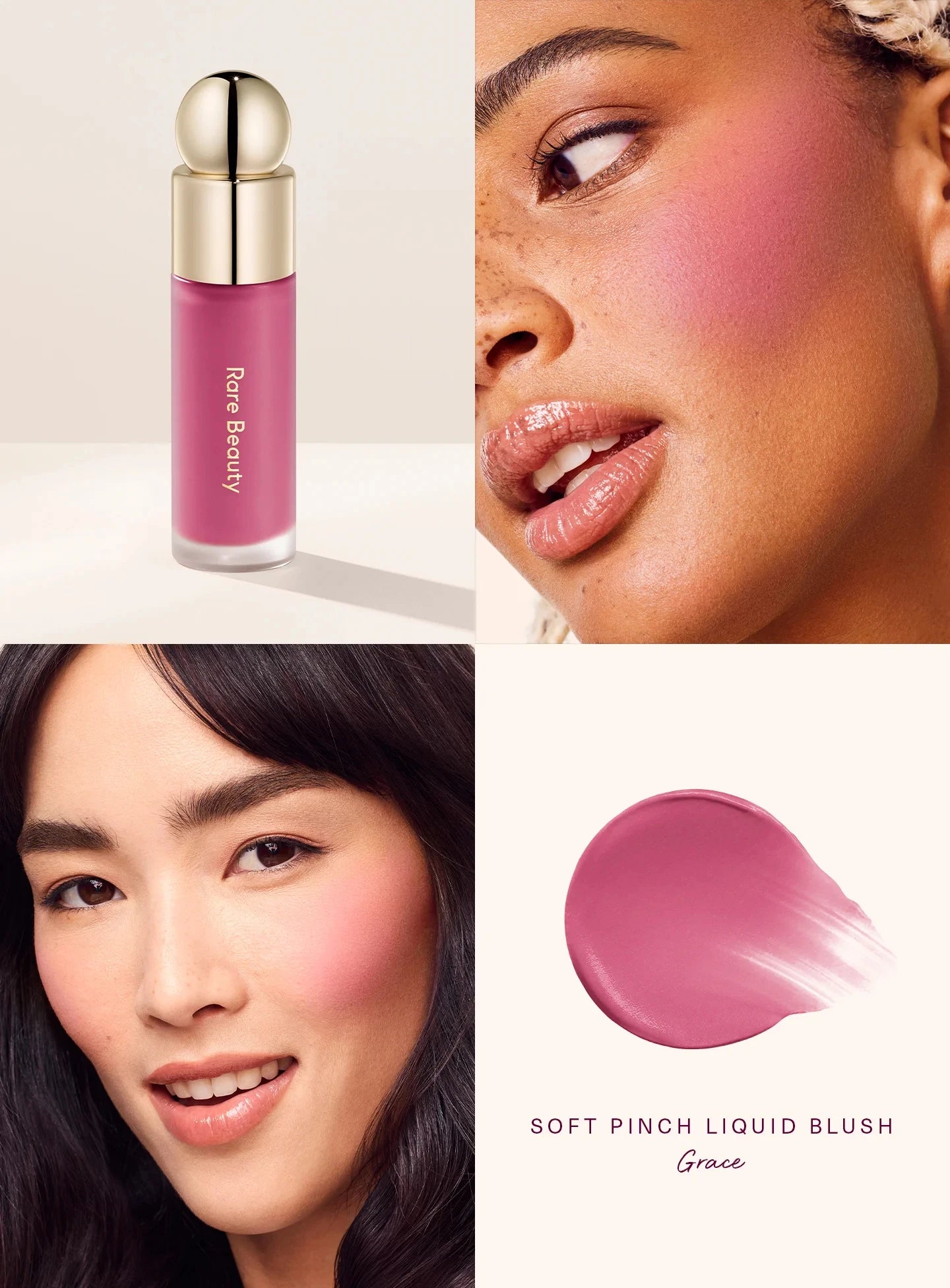 Rare Beauty Liquid Blush Luminous Powder Blush Bouncy Blush Vulnerable Melting Blush Long Lasting Transfer-proof Smudge-proof