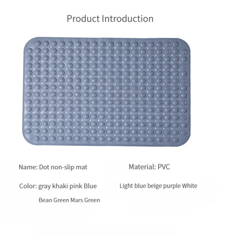 Shower Bath Mat Bath Tub Pad Household Bathroom Hollow Hydrophobic Thicken Anti Slip Pad Suction Cup Bathtub Massage Foot Pad