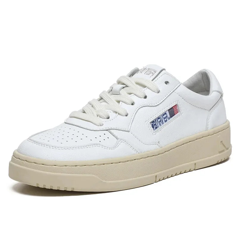 Vintage Leather Casual Shoes Thick Bottom Breathable Women's Sneakers Small to Large Size Options Grape Mom's Retro Shoes
