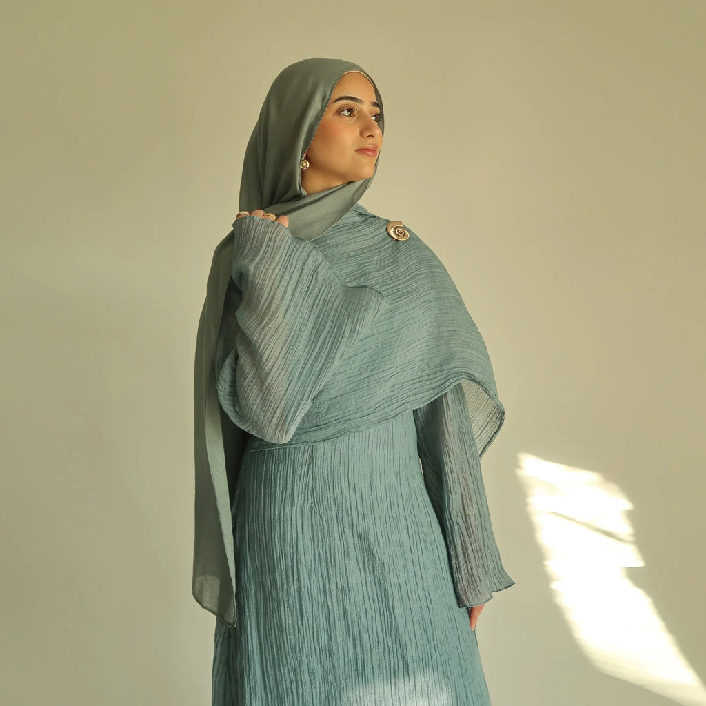 Two Piece Middle East Muslim Cardigan Set for Women Ramadan Eid Dubai Modest Abaya Dress Elegant Islam Solid Turkey Robe Outfit