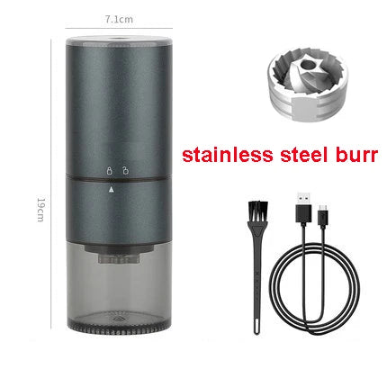 Electric Coffee Grinder Automatic Coffee Bean Grinder CNC 420 Stainless Steel burr TYPE-C USB Charge for Drip Coffee Kitchen