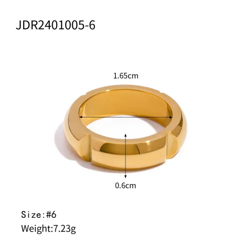 Stainless Steel Chubby Rings for Women With Zircon Shell Understated Delicate Female Engagement Jewelry
