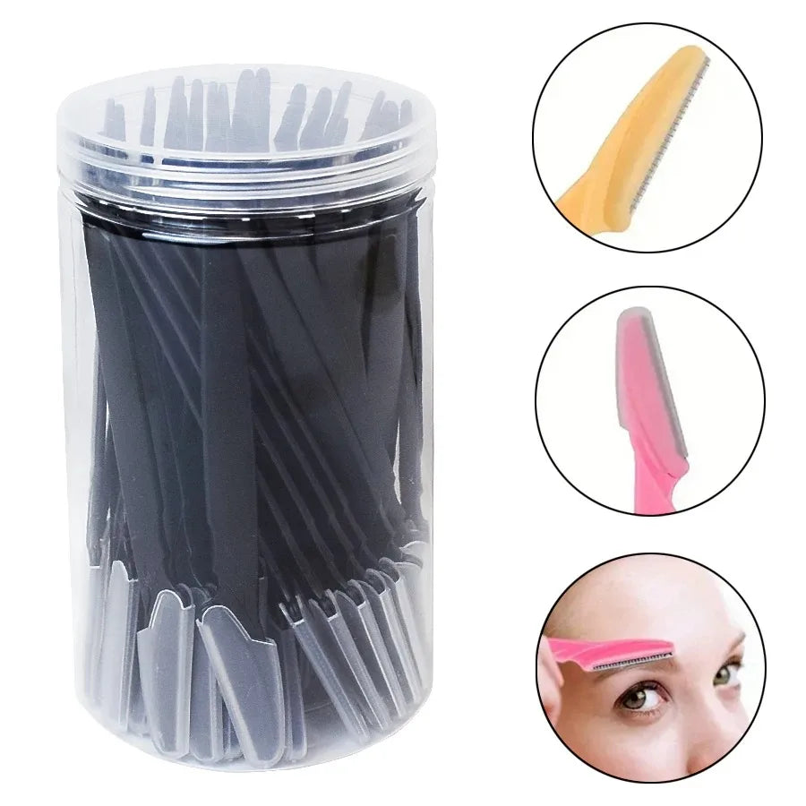 30 Pcs Eyebrow Razor For Women, Multipurpose Exfoliating Dermaplaning Tools And Facial Razor With Precision Cover,Safety Beauty