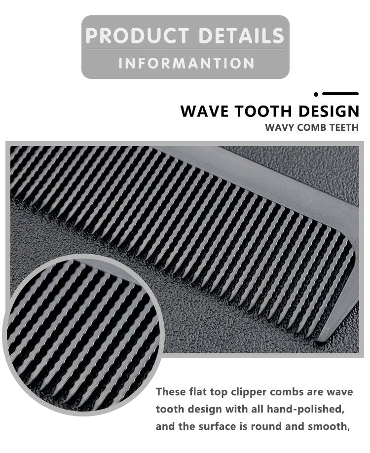 Barber Hairdressing Clipper Comb Anti Static Flat Top Comb for Hairdresser Barber Cutting Comb Professional Salon Beauty Tools
