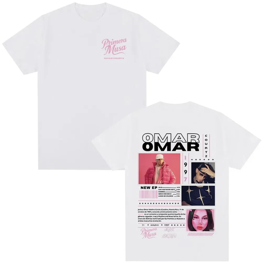 Omar Courtz Primera Musa Album Tour Merch T Shirt Men Women Clothing Hip Hop Fashion T-shirt Casual Cotton Short Sleeve T-shirts