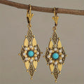 New Retro Originality Exaggerated Hollow Palace Style Round Earrings Bohemian Fashion Women's Festival Party Accessories Jewelry