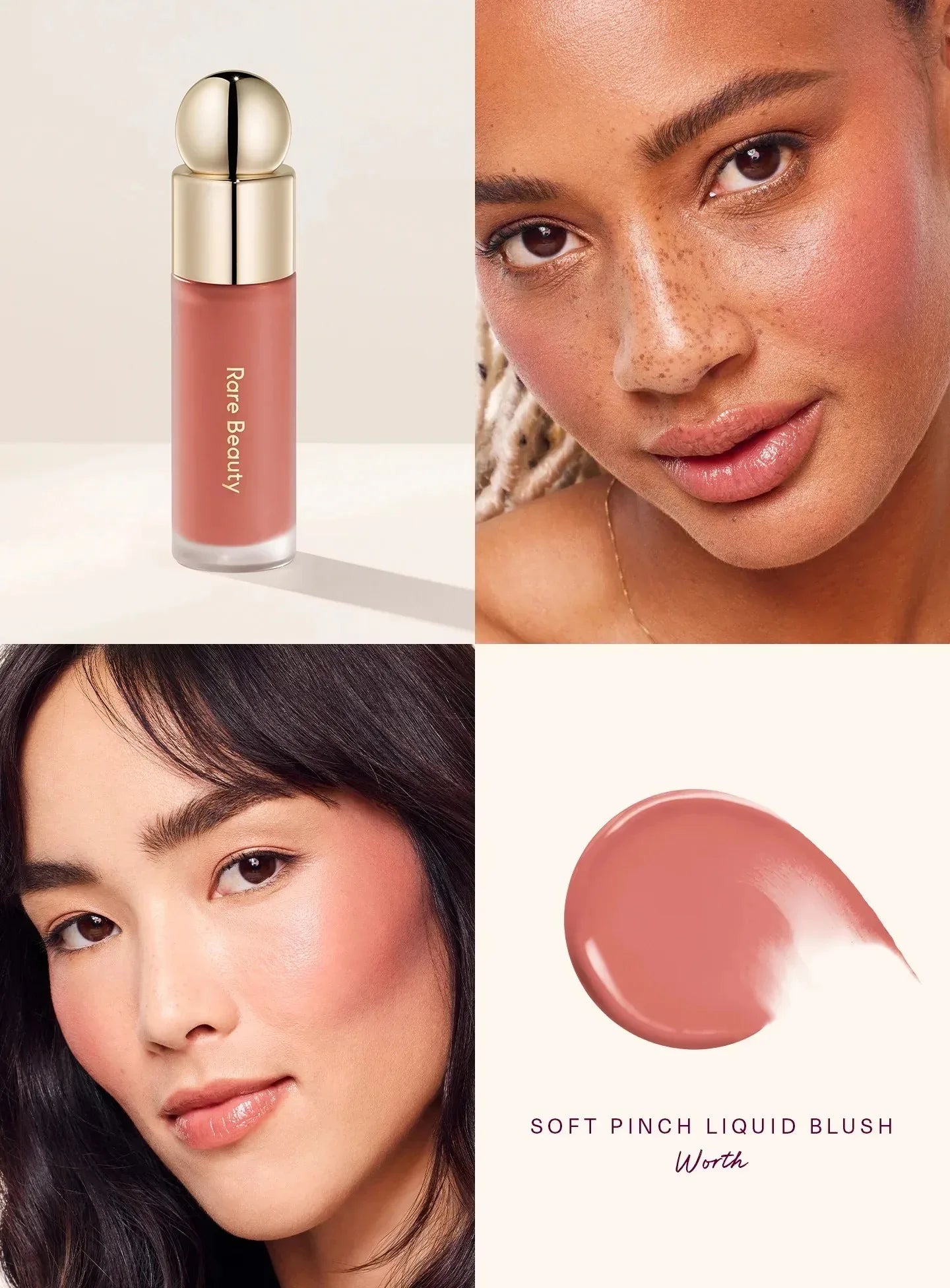 Rare Beauty Liquid Blush Luminous Powder Blush Bouncy Blush Vulnerable Melting Blush Long Lasting Transfer-proof Smudge-proof