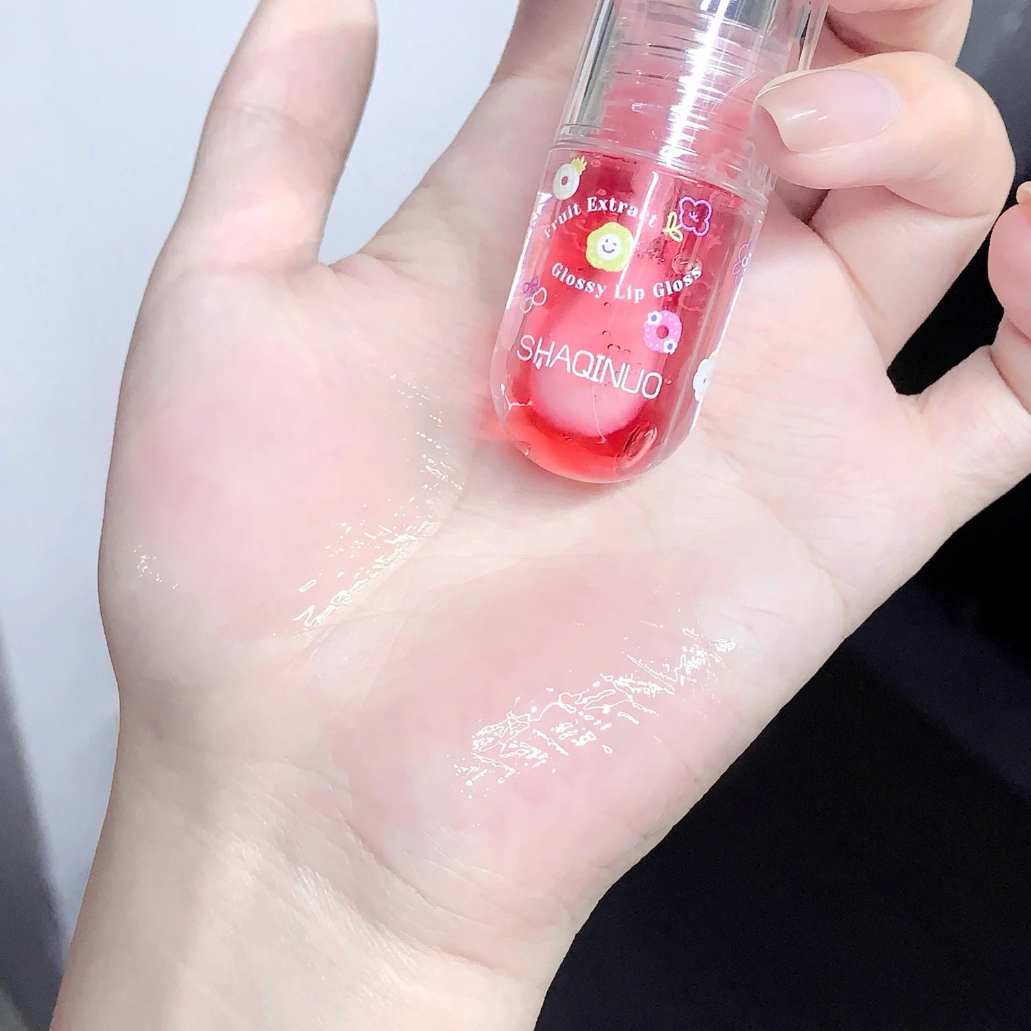 1/3Pcs Fruit Lip Oil Set Transparent Jelly Mirror Water Lip Gloss Nourishing Moisturising Anti-Dry Lips Plumping Makeup Lip Care